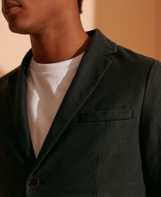 Superdry svart klær 86P46D4737 hamp blazer i begrenset opplag menn