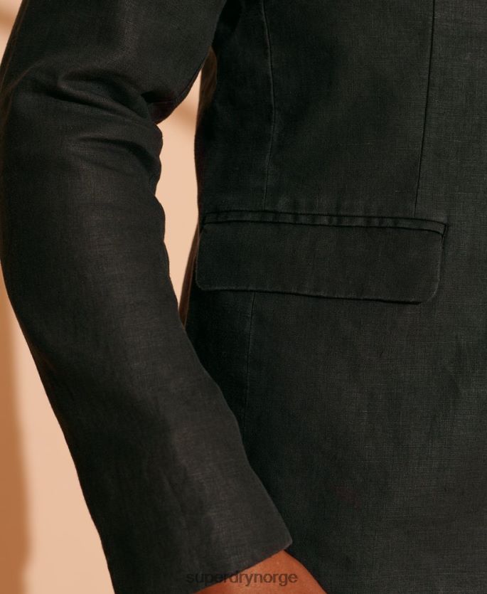 Superdry svart klær 86P46D4737 hamp blazer i begrenset opplag menn