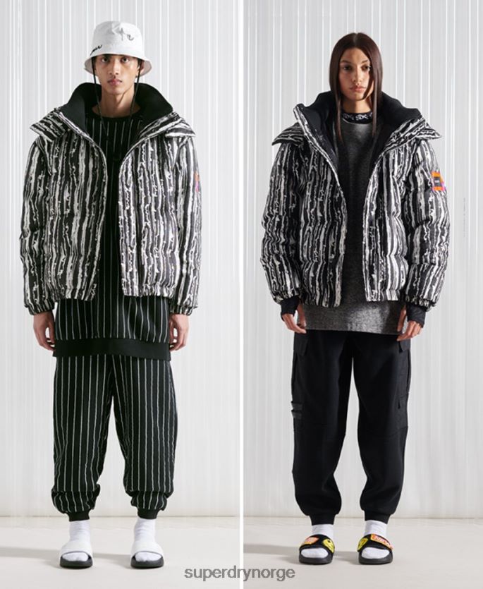 Superdry svart klær 86P46D4762 limited edition sdx dunjakke i jacquard menn