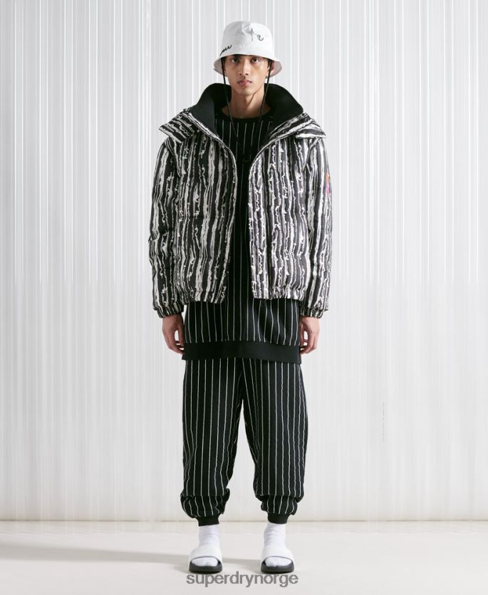 Superdry svart klær 86P46D4762 limited edition sdx dunjakke i jacquard menn