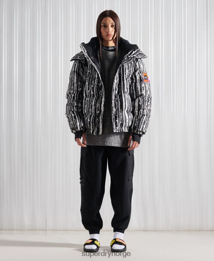 Superdry svart klær 86P46D4762 limited edition sdx dunjakke i jacquard menn