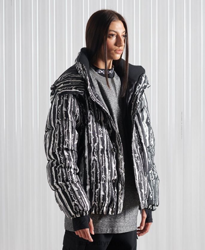 Superdry svart klær 86P46D4762 limited edition sdx dunjakke i jacquard menn