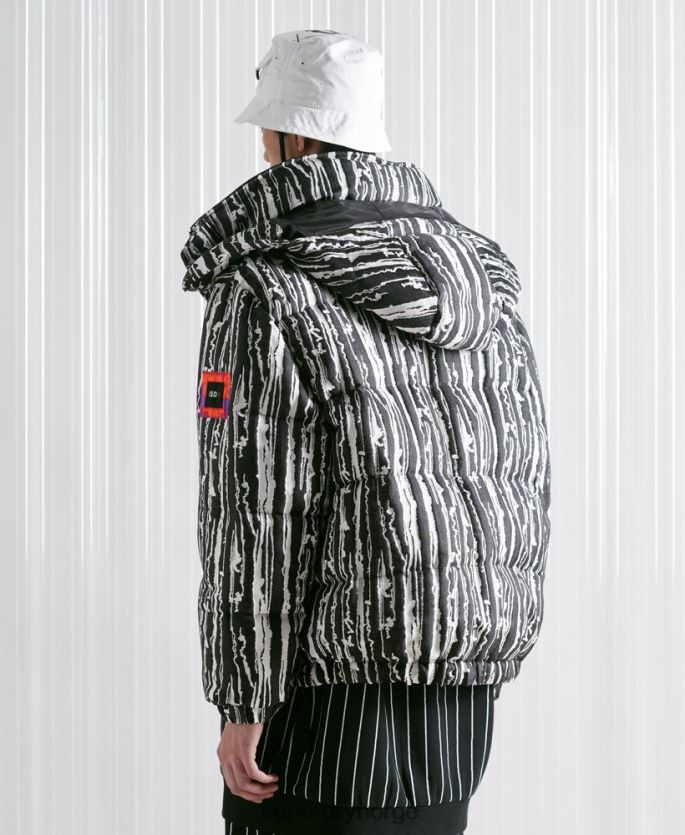Superdry svart klær 86P46D4762 limited edition sdx dunjakke i jacquard menn