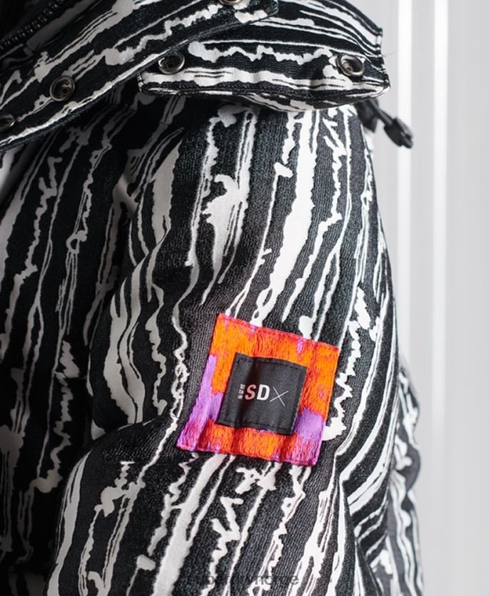 Superdry svart klær 86P46D4762 limited edition sdx dunjakke i jacquard menn