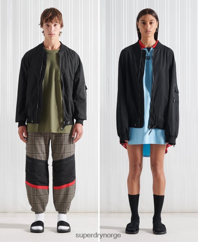 Superdry svart klær 86P46D4790 limited edition sdx future ma1 jakke menn