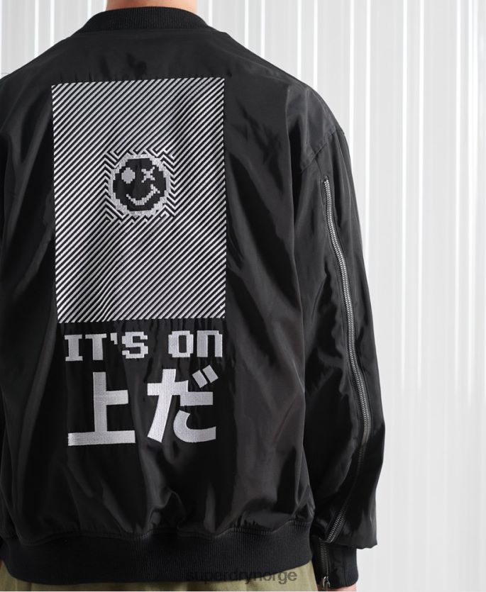 Superdry svart klær 86P46D4790 limited edition sdx future ma1 jakke menn