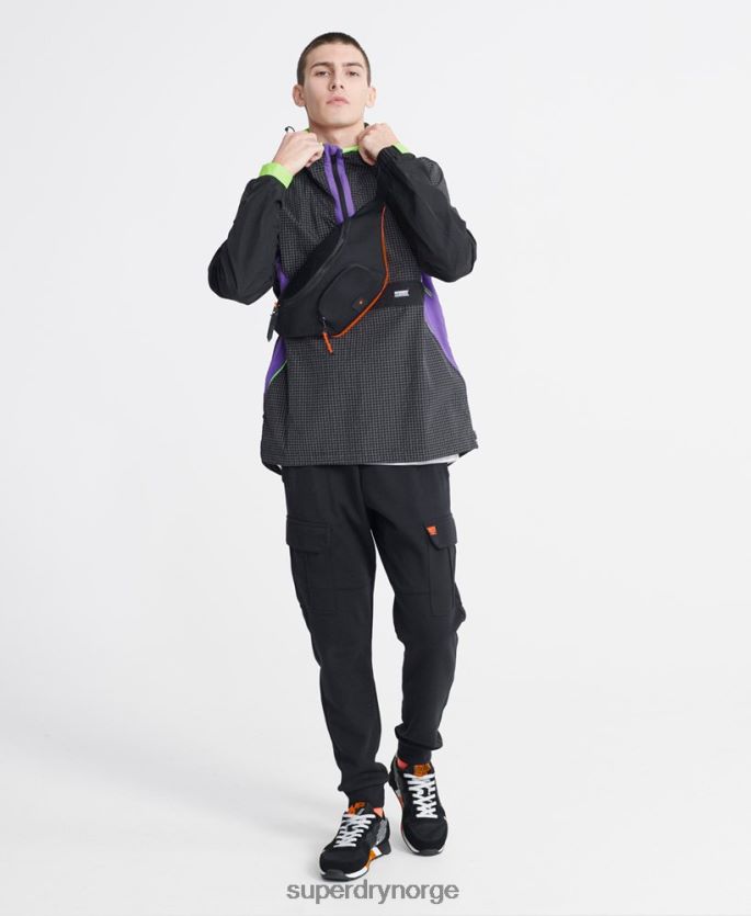 Superdry svart klær 86P46D4792 city ​​neon overhead cagoule menn