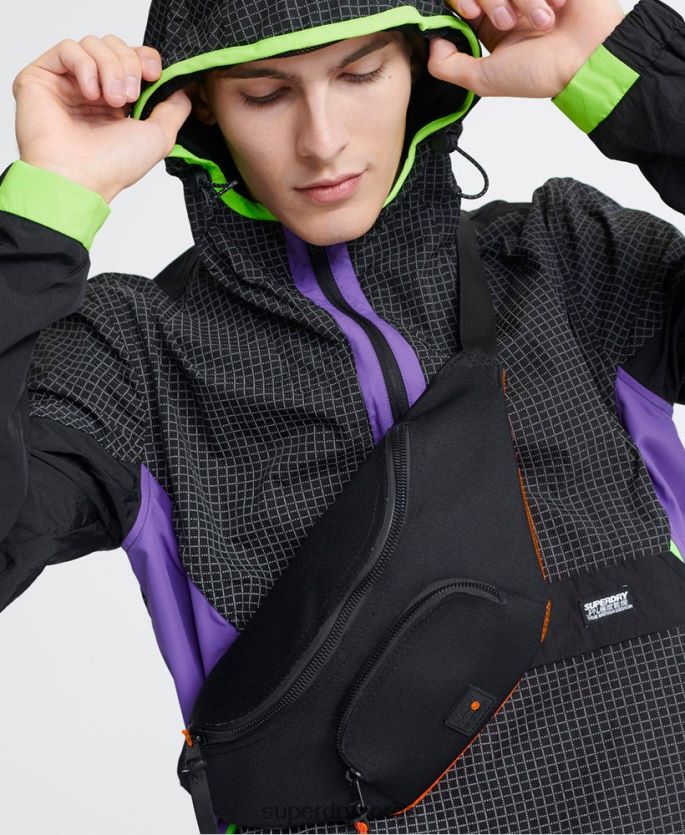 Superdry svart klær 86P46D4792 city ​​neon overhead cagoule menn