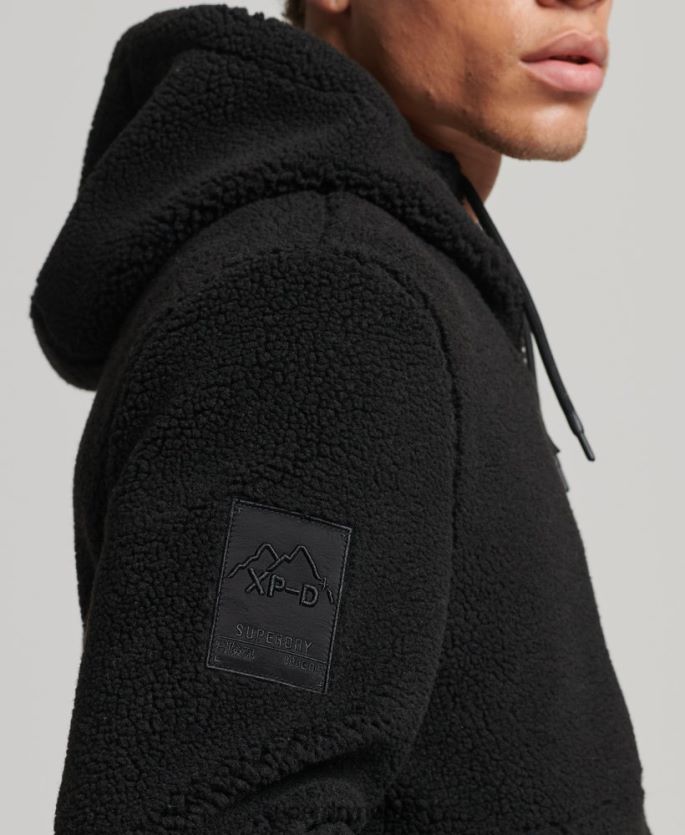 Superdry svart klær 86P46D5002 xpd hybrid borg jakke menn