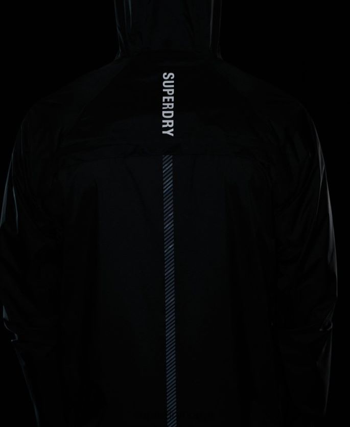 Superdry svart klær 86P46D5363 kjøre lett vanntett skalljakke menn