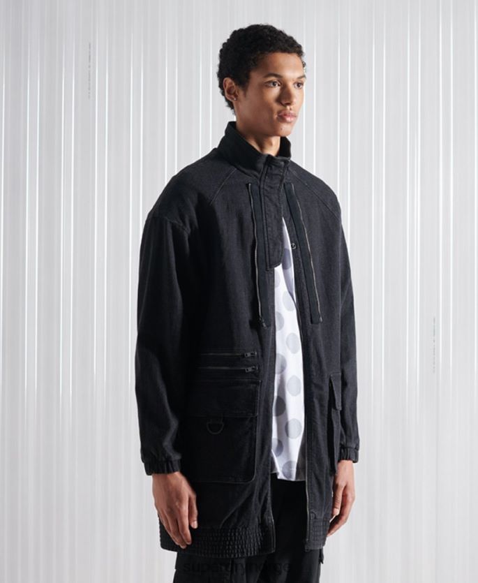 Superdry svart klær 86P46D5555 limited edition sdx dobbel bomberjakke menn