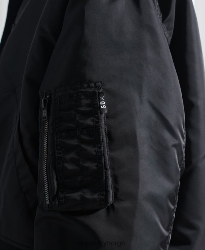 Superdry svart klær 86P46D5555 limited edition sdx dobbel bomberjakke menn