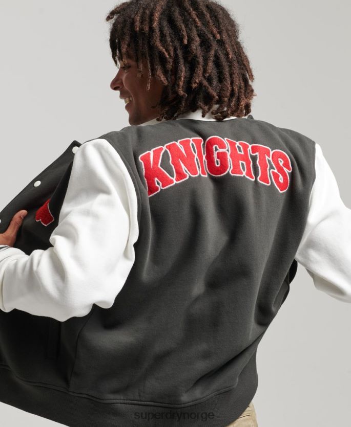 Superdry svart klær 86P46D796 vintage collegiate bomberjakke menn