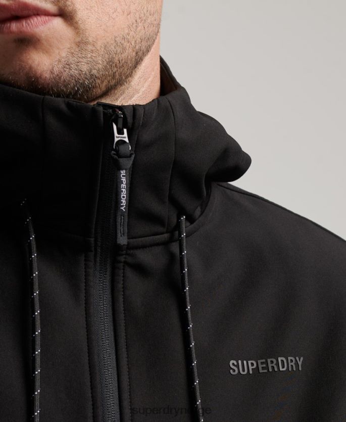 Superdry svart klær 86P46D942 code tech rib trekkerjakke menn