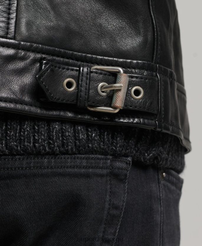 Superdry svart klær 86P46D991 slim fit coach skinnjakke menn