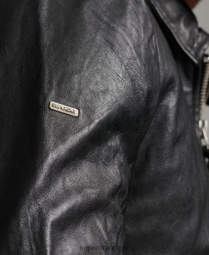 Superdry svart klær 86P46D991 slim fit coach skinnjakke menn
