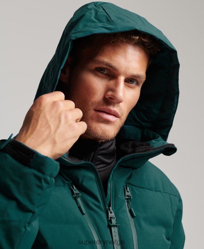Superdry turkis klær 86P46D971 ski radar pro pufferjakke menn