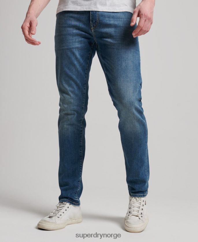Superdry blå klær 86P46D1207 slim jeans i økologisk bomull menn