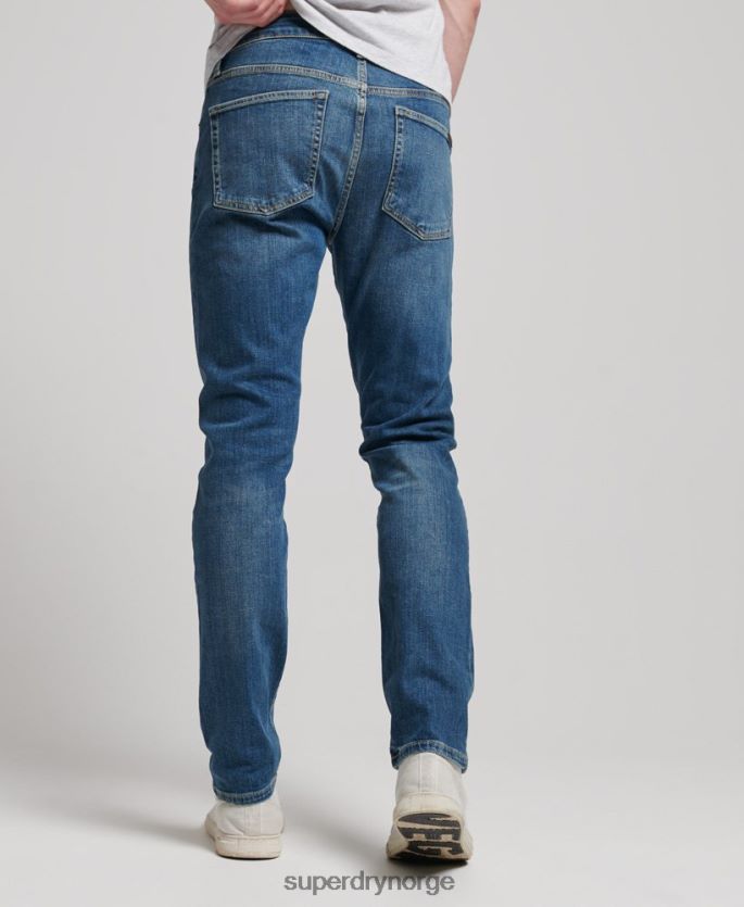 Superdry blå klær 86P46D1207 slim jeans i økologisk bomull menn