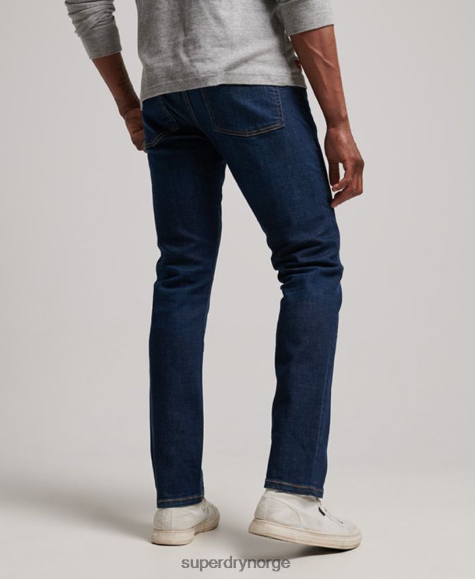 Superdry blå klær 86P46D1208 slim straight jeans i økologisk bomull menn