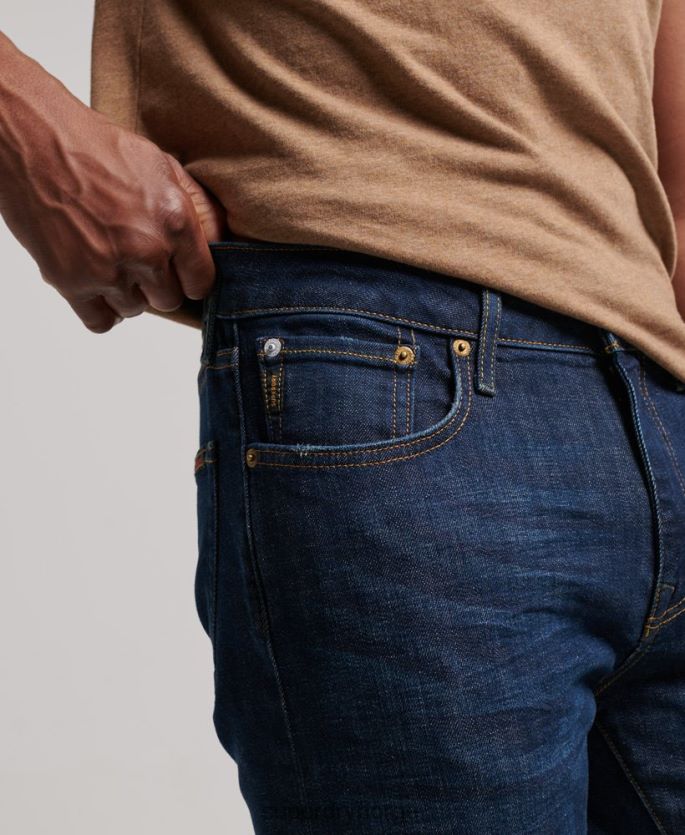 Superdry blå klær 86P46D1224 slim jeans i økologisk bomull menn