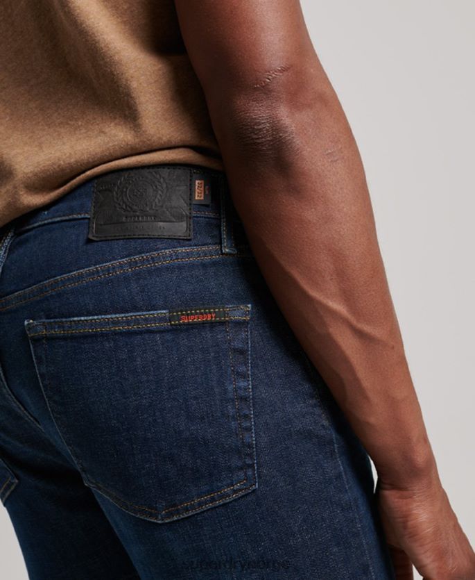 Superdry blå klær 86P46D1224 slim jeans i økologisk bomull menn