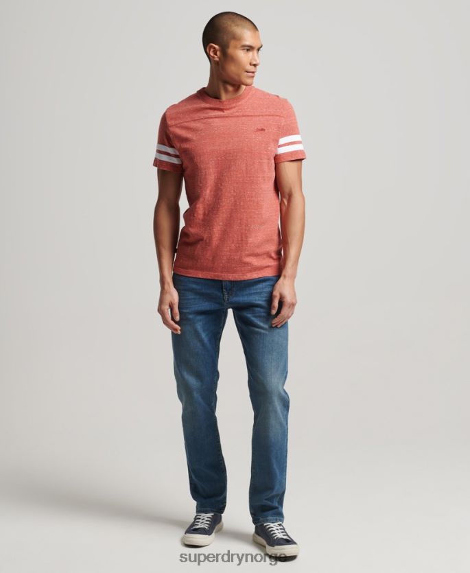 Superdry blå klær 86P46D1229 slim straight jeans i økologisk bomull menn