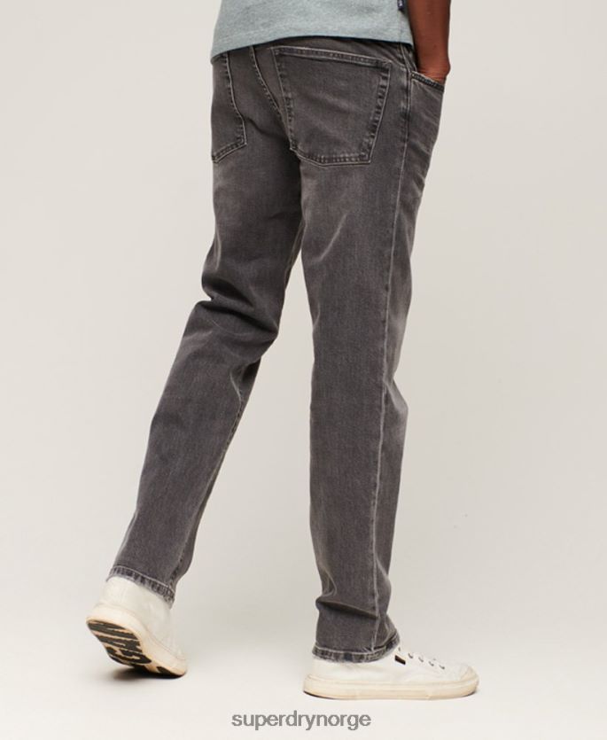 Superdry grå klær 86P46D1227 slim straight jeans i økologisk bomull menn