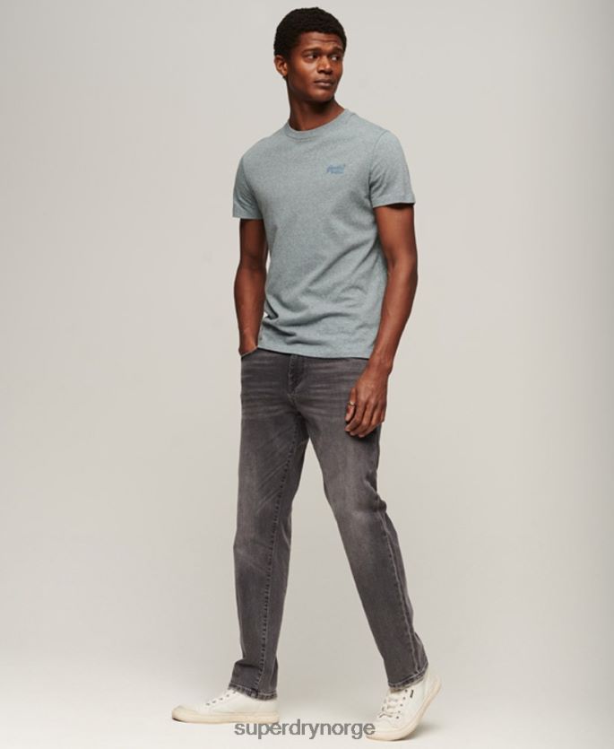 Superdry grå klær 86P46D1227 slim straight jeans i økologisk bomull menn