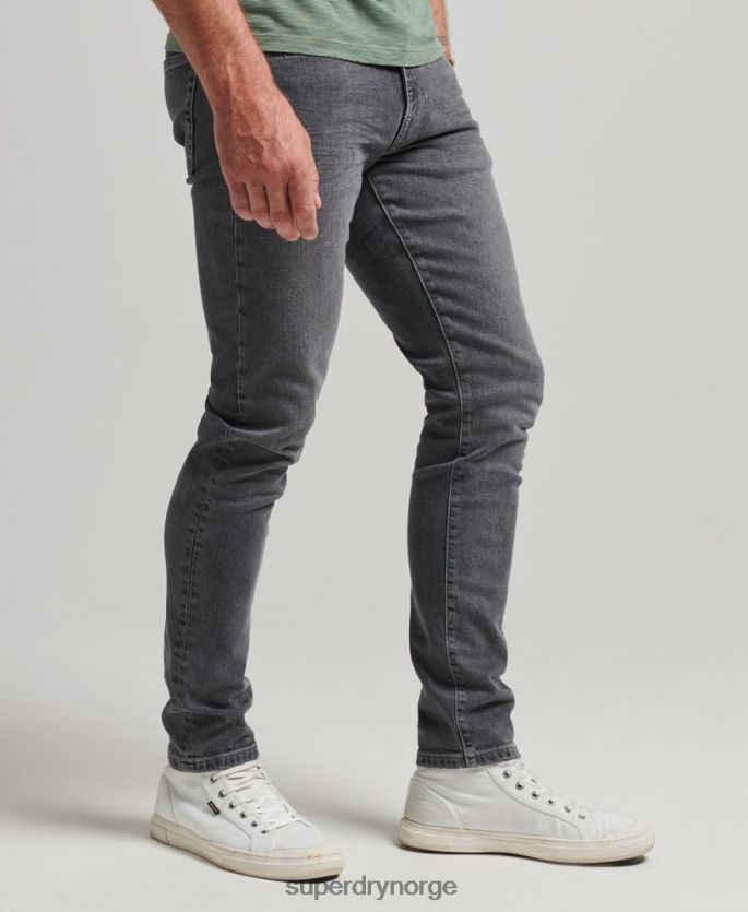 Superdry grå klær 86P46D1230 slim jeans i økologisk bomull menn