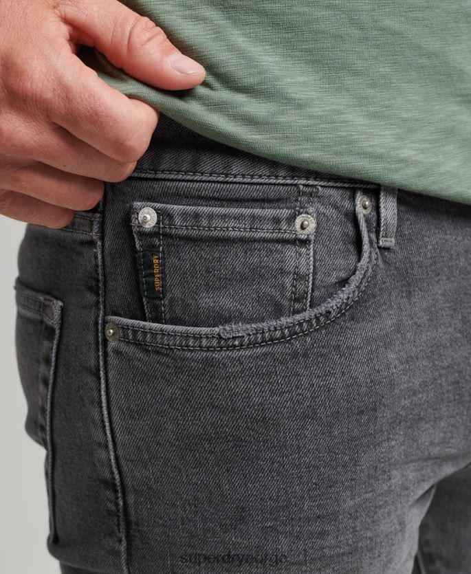 Superdry grå klær 86P46D1230 slim jeans i økologisk bomull menn