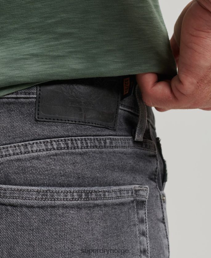 Superdry grå klær 86P46D1230 slim jeans i økologisk bomull menn