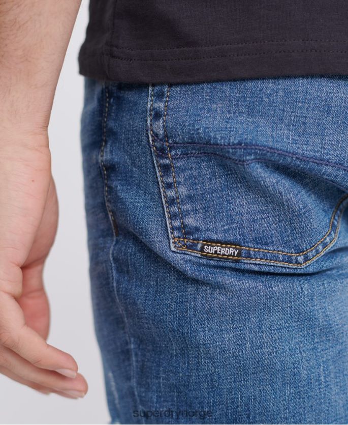 Superdry lyse blå klær 86P46D1235 03 Tyler slim jeans menn