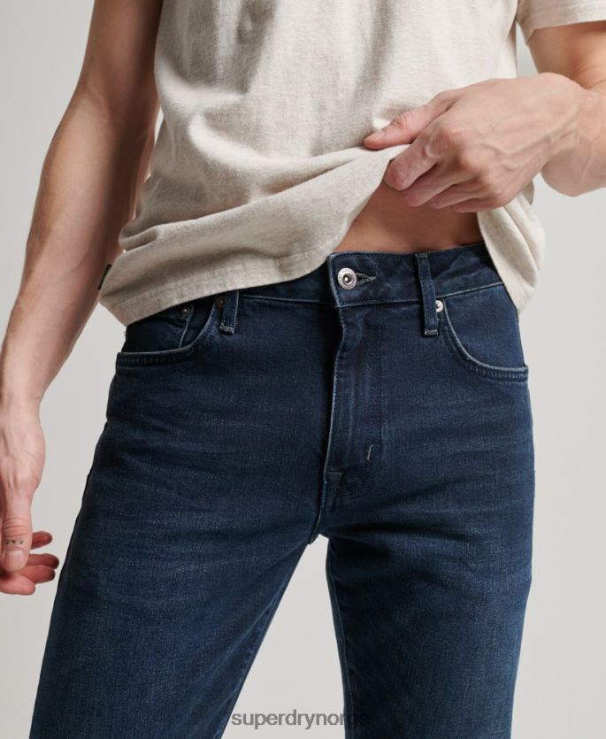 Superdry mørke blå klær 86P46D1205 slim jeans i økologisk bomull menn