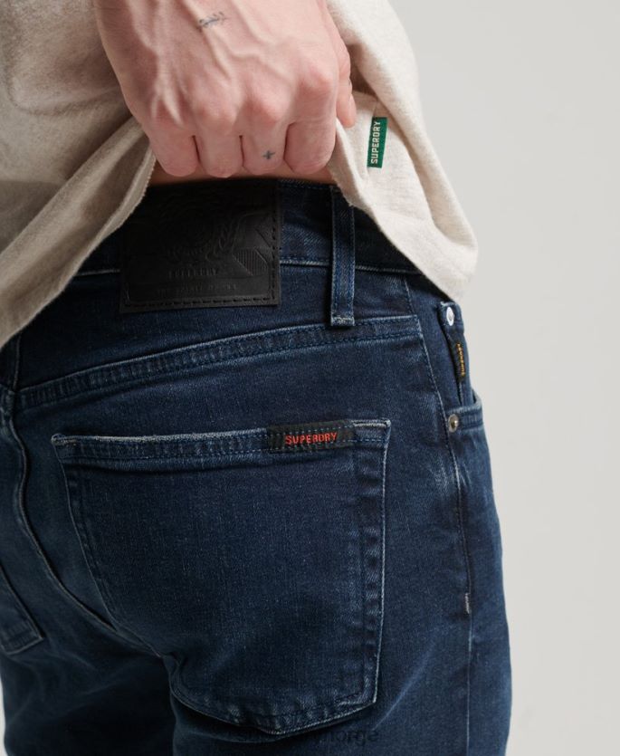 Superdry mørke blå klær 86P46D1205 slim jeans i økologisk bomull menn