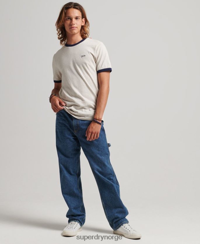 Superdry mørke blå klær 86P46D1215 snekkerjeans i økologisk bomull menn