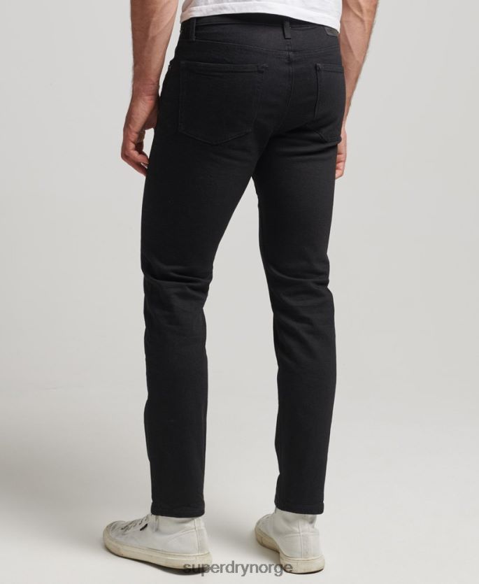 Superdry svart klær 86P46D1212 slim jeans i økologisk bomull menn