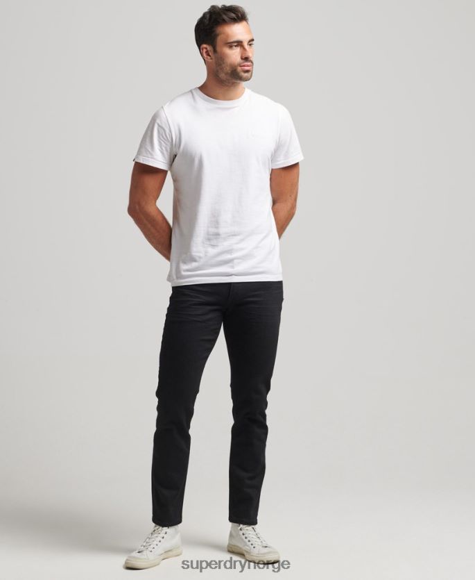 Superdry svart klær 86P46D1212 slim jeans i økologisk bomull menn