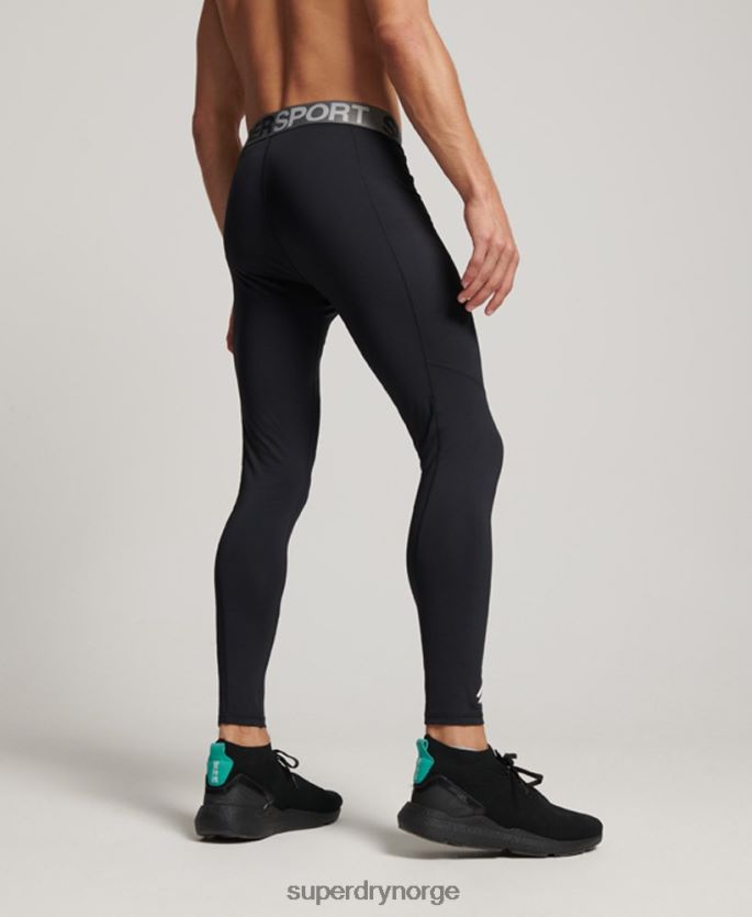 Superdry svart klær 86P46D1420 core tighte leggings i full lengde menn