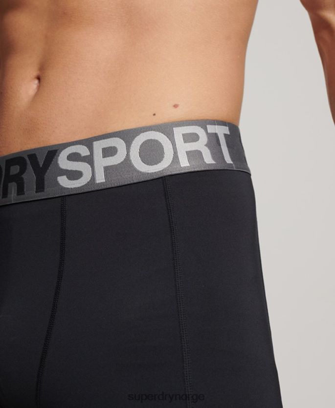 Superdry svart klær 86P46D1420 core tighte leggings i full lengde menn