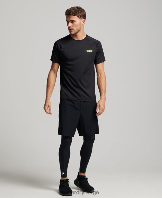 Superdry svart klær 86P46D1420 core tighte leggings i full lengde menn