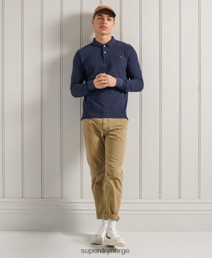 Superdry marinen klær 86P46D6492 klassisk piké-poloskjorte i økologisk bomull menn
