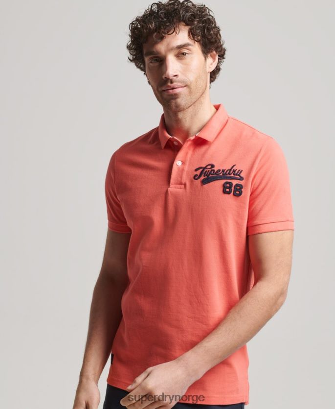 Superdry rosa klær 86P46D68 superstate poloskjorte menn