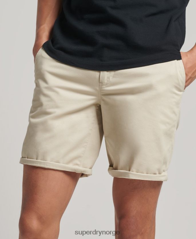 Superdry beige klær 86P46D254 slim stretch chino-shorts menn