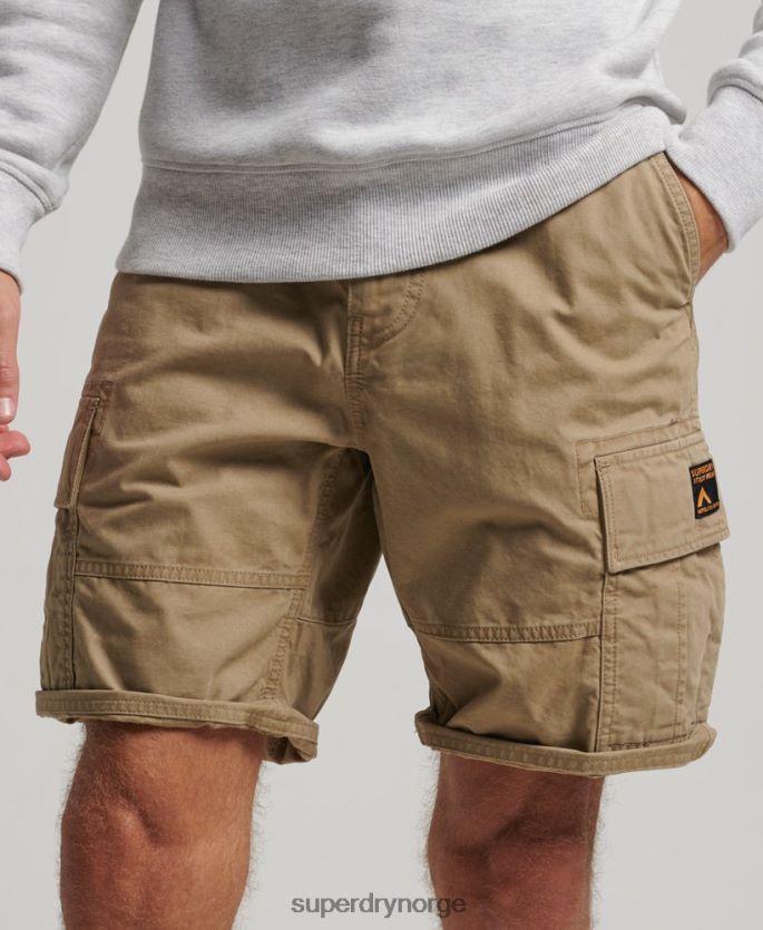 Superdry beige klær 86P46D260 tunge cargo-shorts i økologisk bomull menn