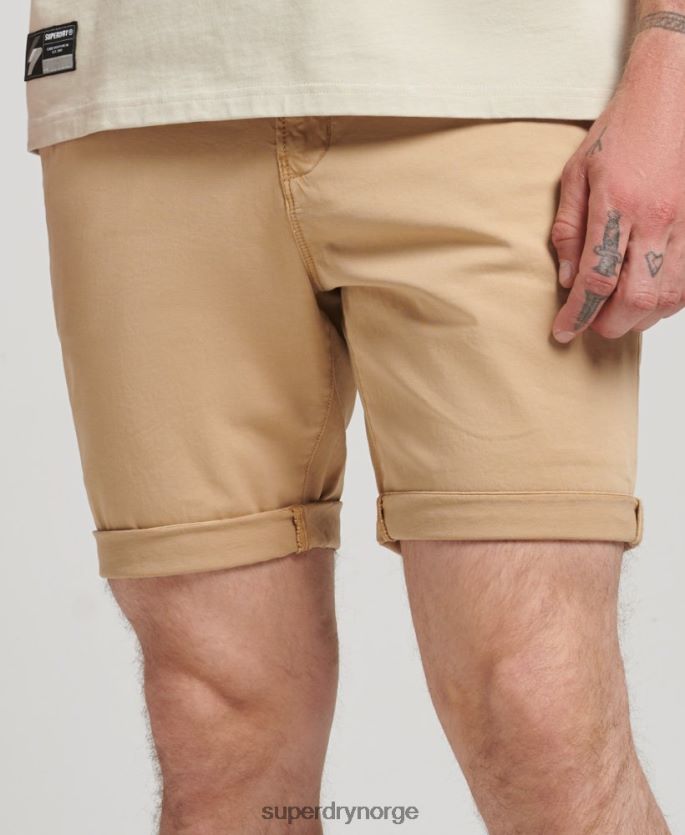 Superdry beige klær 86P46D305 organisk bomull studios kjerne chino shorts menn