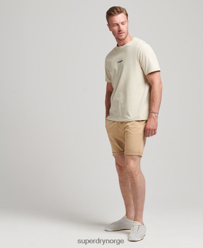 Superdry beige klær 86P46D305 organisk bomull studios kjerne chino shorts menn