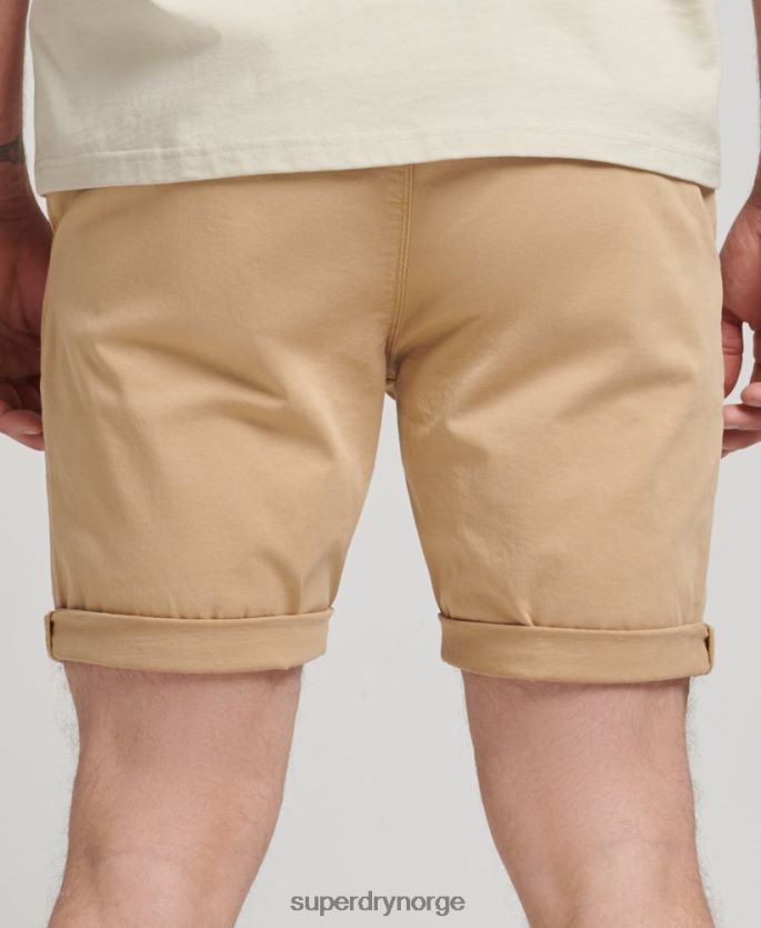 Superdry beige klær 86P46D305 organisk bomull studios kjerne chino shorts menn
