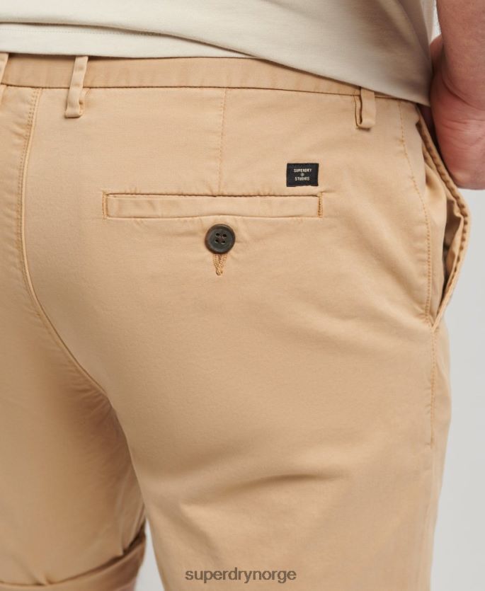 Superdry beige klær 86P46D305 organisk bomull studios kjerne chino shorts menn
