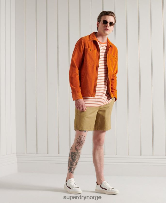 Superdry beige klær 86P46D355 lin cali strandshorts menn